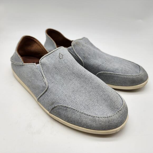 Olukai Waialua Canvas Slip-on Shoes Women's 10 Blue Casual Sneaker - Picture 1 of 7